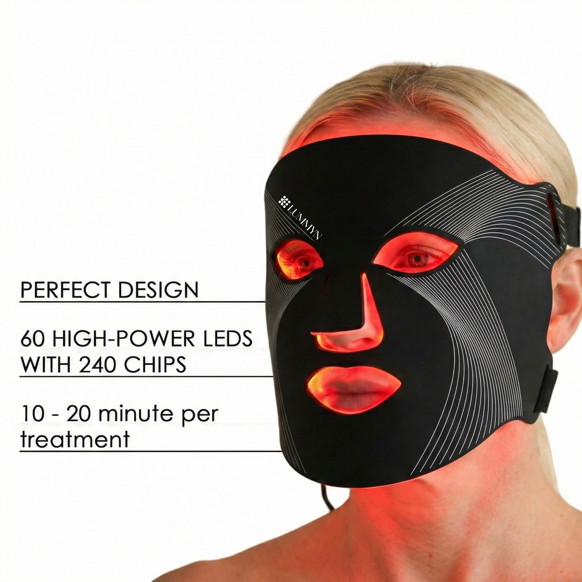 LUMMYN LED Zwart Masker